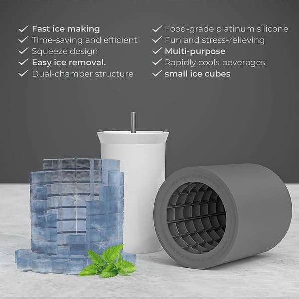 Snabb ismaskin kopp 2-i-1 ishink och vattenkopp, isbricka, 1 styck Blue