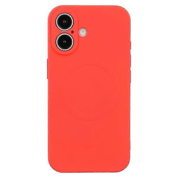 For iPhone 16 Plus Deksel Kompatibelt med MagSafe Støtsikkert TPU-telefonddeksel Red