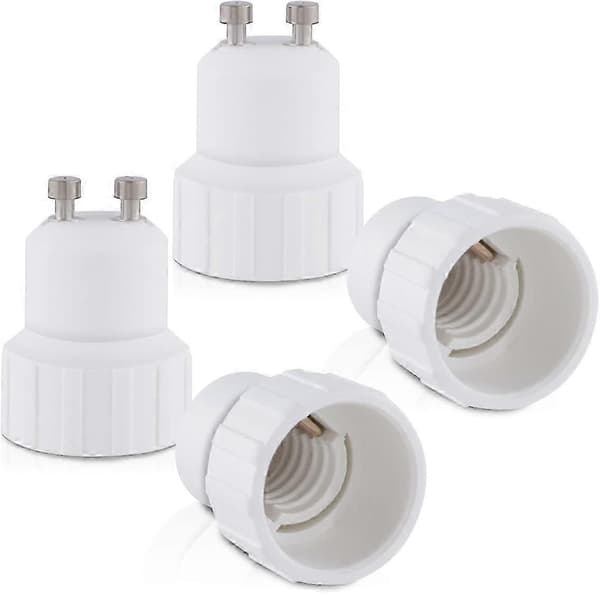 4x fatningsadapter GU10 til E14 konverter bajonetbase lampeholder til halogen LED-pære