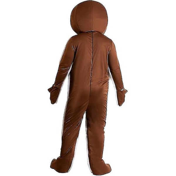 Iced Gingerbread Man kostume til voksne, julesmåkage kostume XL