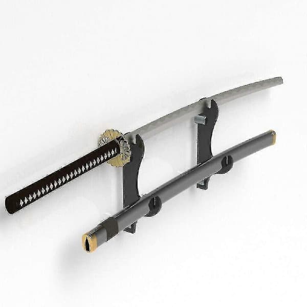 1 par lyssværd sværdstativer Samurai sabel vægmonteret display to sværd konkurrence kampsport sværdstativ sort