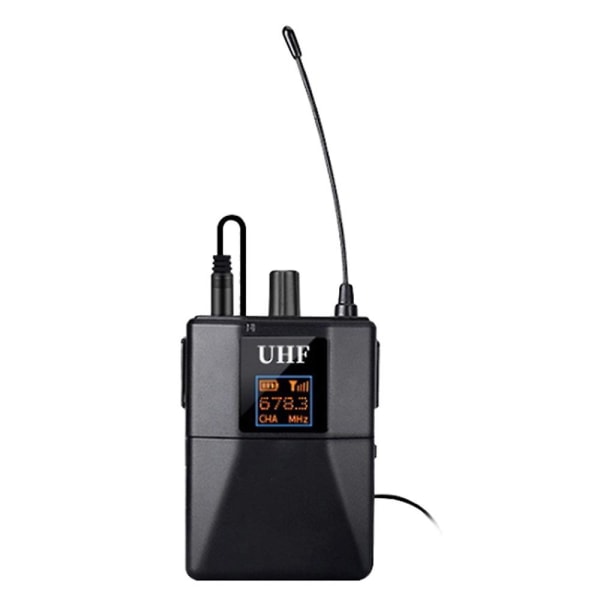 UHF trådlös mikrofon Professional för Android-telefon videoinspelning black