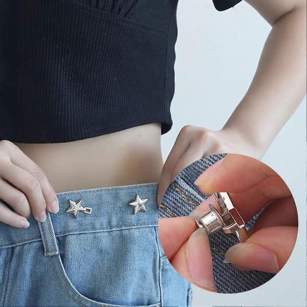 Bukse-taljejustering – Stjerne-spænde uden værktøj til tilpasset pasform på jeans og shorts