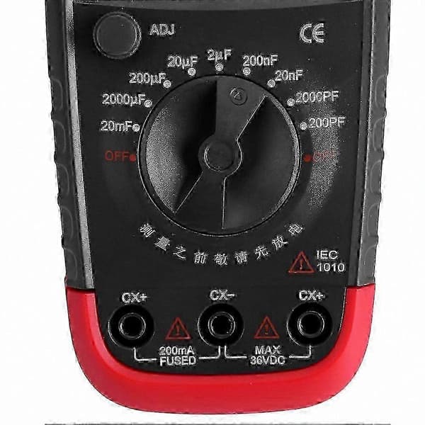 Kapacitansmåler Professionel LCD-skærm 0,1pF-20.000uF Digital Tester