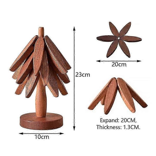 Treunderstell for varme retter Sammenleggbart treunderstell for varme retter Walnut B