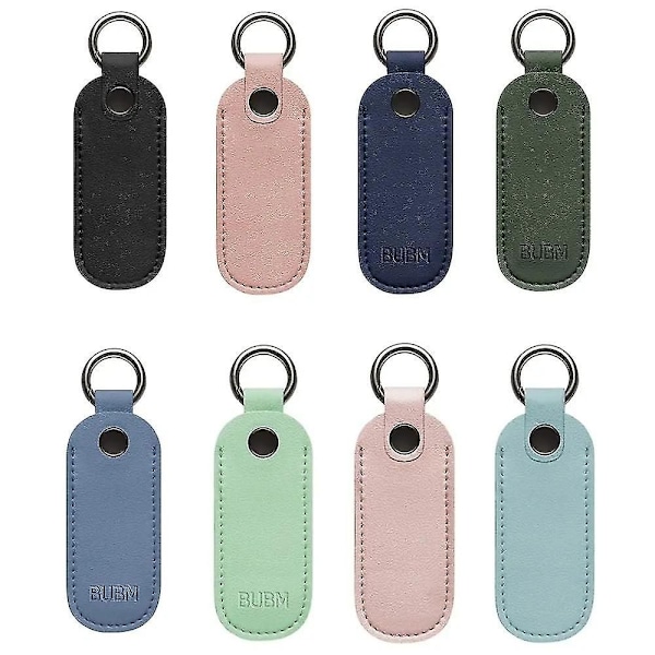 Läder U Disk Fodral Nyckelring Hållare USB Flash Drive Förvaringsväska Pendrive Skyddande Omslag Minnessticka Fodral Black
