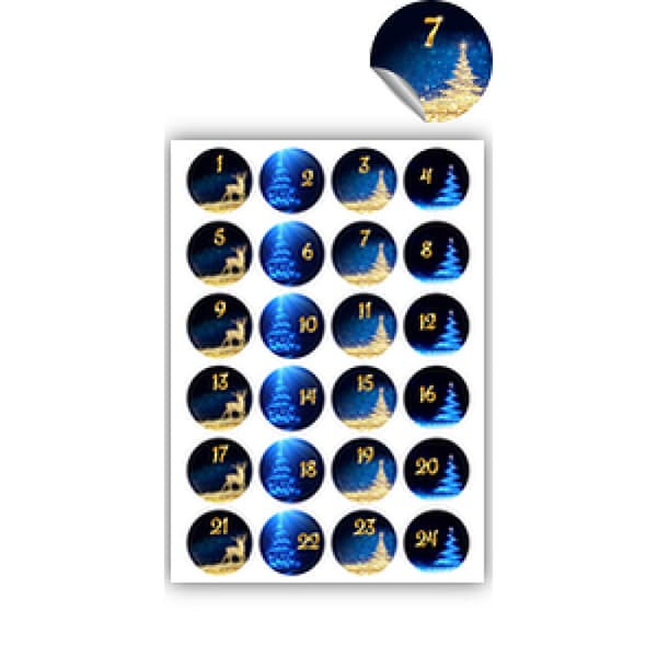 Adventskalenderpåsar för DIY och juldekaler