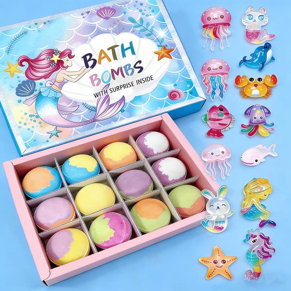 Ocean Toy Bad Salt Ball Set 60g*12 Havssalt Badbollar Bubbelbollar Exploderande Badbollar Presentförpackning 720g 12-pack - XXSW2