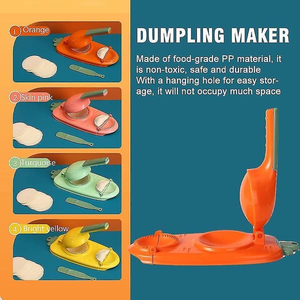 2-i-1 Dumpling Skin Maker Pressemaskin Wrapper Form Deighåndtak Verktøy