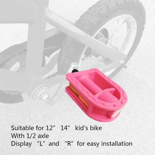 Opgraderet børnecykelpedal 1/2-tommer cykelpedaler 1 par spindelpedaler til børn Resin fit 12" 14" ungdomscykler_SSDLV