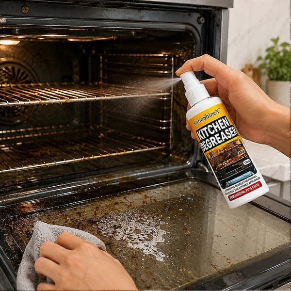 Kraftig fedtfjernelsesspray til grill, sikker til ovne og BBQ-grill, vedligeholdelse af bærbare campinggrill 100G