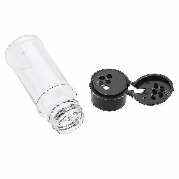 12-pack kryddburkar i plast med lock, 100 ml kryddförvaringsflaska för smaksättning peppar