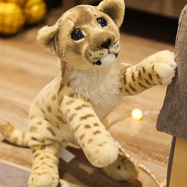 Simuleringsdyr Plyslegetøj Blød Udstoppede Dukke Bedårende Børn Krammepude 39cm Leopard