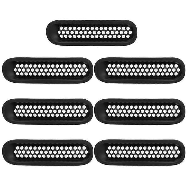 7 stk. klipsbare frontgrillinnsatser passer til Jeep JK Wrangler 2007-2015