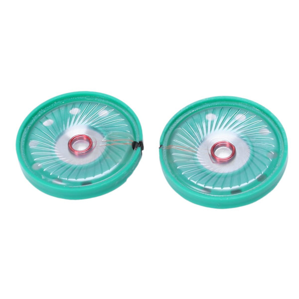 36 mm diameter aluminium skal intern magnet högtalare 16 ohm 0,25w 2st green