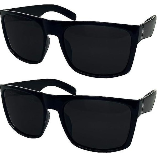 2-pack Xl ​​polariserade solglasögon för män med stor bred ram - passform med stort huvud