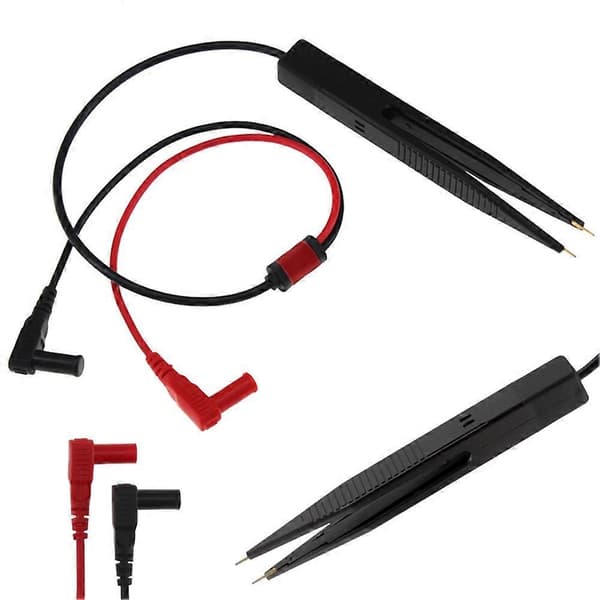 2 STK for SMD Chip Test Clip Kapasitans Induktor Motstand Test Clip Meter Ledningsprobe Multimeter Pinsett
