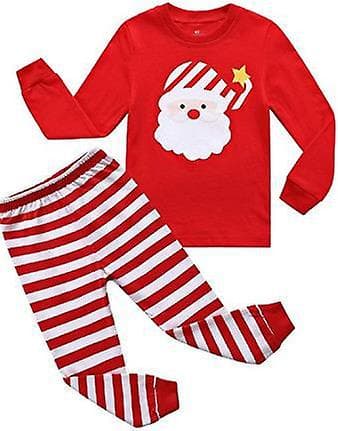 Julepyjamas til piger, små drenge, børne-julepyjamas sæt, vinterpyjamas, børnetøj, 110cm
