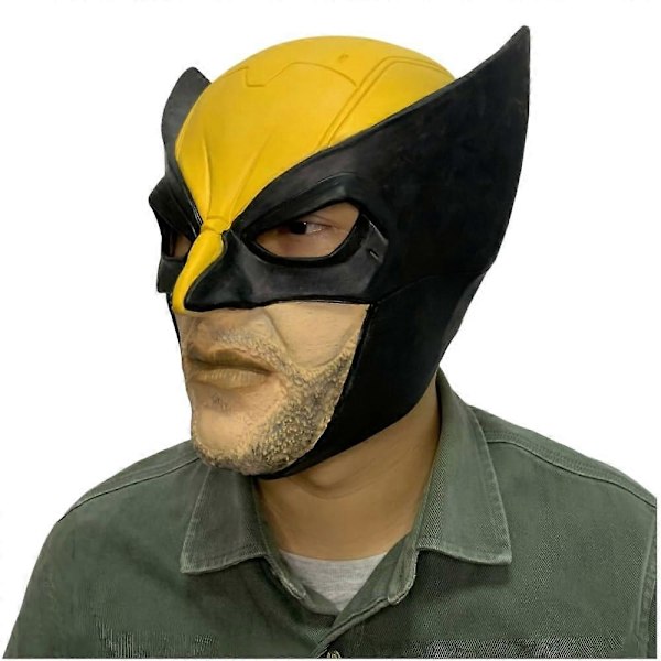 Wolverine-maske for Halloween-fest, cosplay, karneval, superhelt, latexmasker, fancy dress-fest, rekvisitter, kostyme A