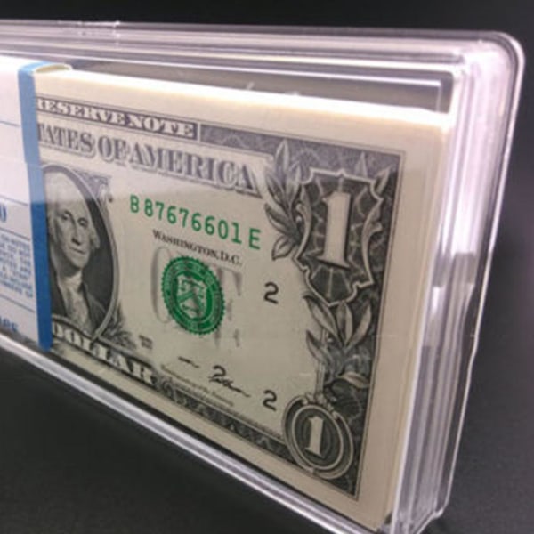 Akryyliset setelitelineet näyttölaatikko läpinäkyvä case paperirahalle 156 X 78 X 11mm