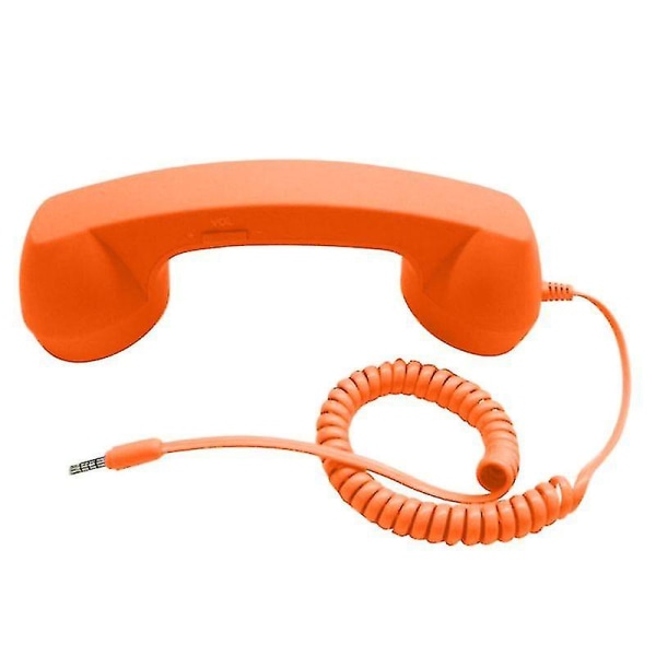 Universal Retro Strålningssäkra telefonlur Hörlurar för telefonsamtal Orange