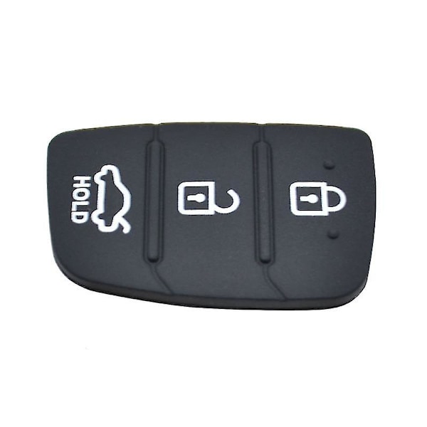 Udskiftnings Gummi 3 Knaps Pad Til Hyundai Creta I20 I40 Tucson Elantra Santa Fe Solaris Ix35 Ix45 Fjernbetjening Bil Reparation Nøgle Fob-hao