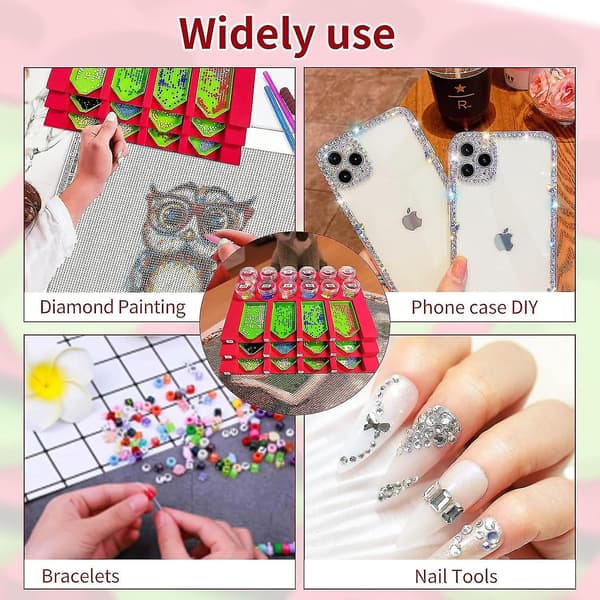 Diamond Painting Tilbehør Bakke Organizer - 12 Slots Til Kunsthåndværk
