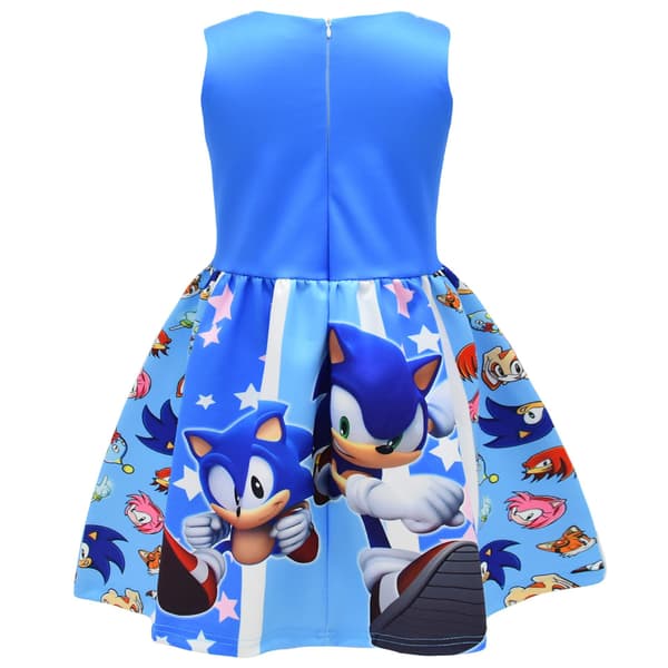 Sonic Klänning Flicka Flickor Rosett Klänning 120