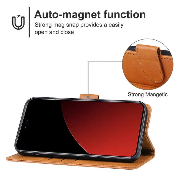 Läderfodral för Xiaomi Civi 4 Pro Brown