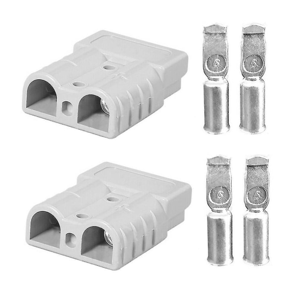 10 stk. Til Anderson Style stikstik Dc 50a 12-24v 6awg dobbeltpolet med kobberkontakt Connect -tt