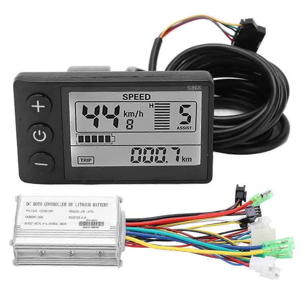 36V/48V 250W/350W 15A Børsteløs Motor Controller LCD866 Display Panel Elektrisk Cykel Børsteløs Controller Kit