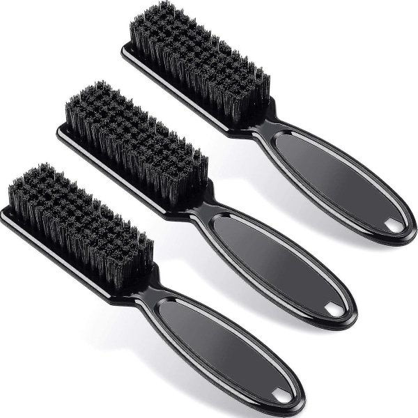 Clipper Blade Rengöringsborste Hår Clipper Rengöring Nylon Borste Nagelborste Trimmer Barber Rengöringsborste Verktyg (3st, Svart) A szkydv