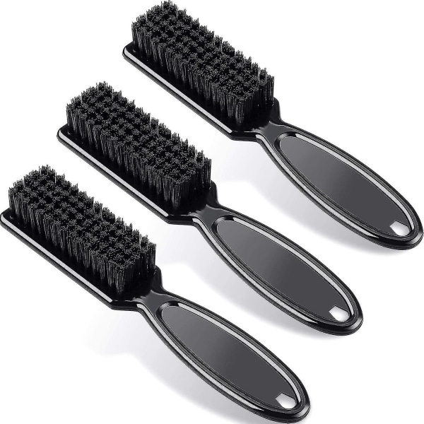 Clipper terän puhdistusharja hiustenleikkurin puhdistus nylon kynsiharja trimmeri parturi puhdistusharja (3 kpl, musta) A szkydv