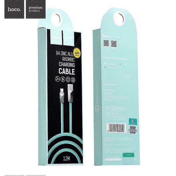 Hoco X4 Zinklegeringsskal Rhombus Typ-c USB-laddningsdatakabel för iOS