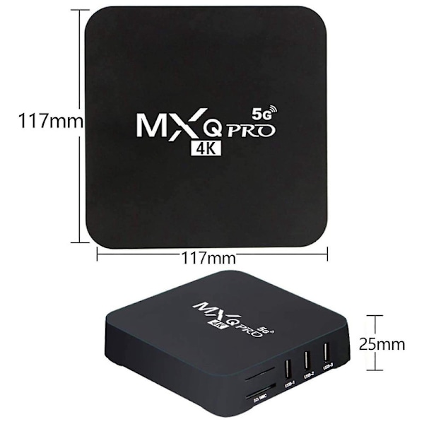 4K HDR Streaming Media Player for Android TV Box, 4GB RAM 32GB ROM Allwinner H3-core Smart TV Box