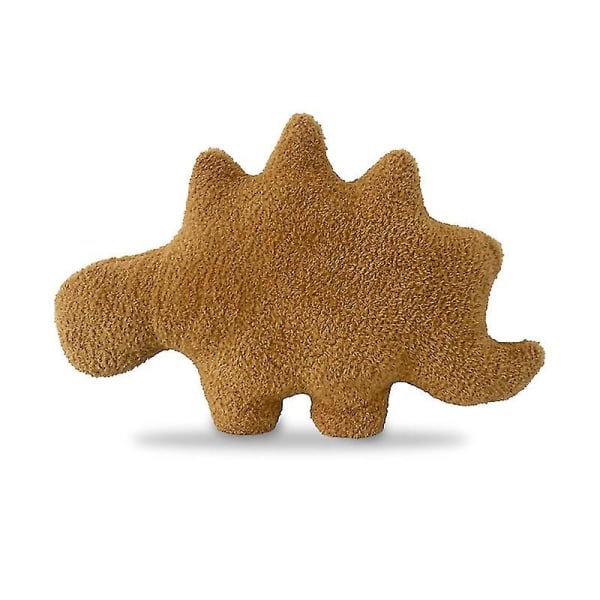 Dino Nugget Kudde, Söt Dino Nugget Dekor, Plysch Kyckling Nugget Kudde för Påsk Födelsedag Dekorationer, Barn Present Stegosaurus