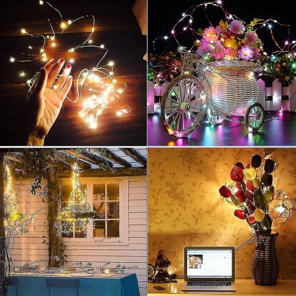 Vanntett strenglys 5m 10m 20m Soveromsdekor Usb Led Kobbertråd Fairy Light