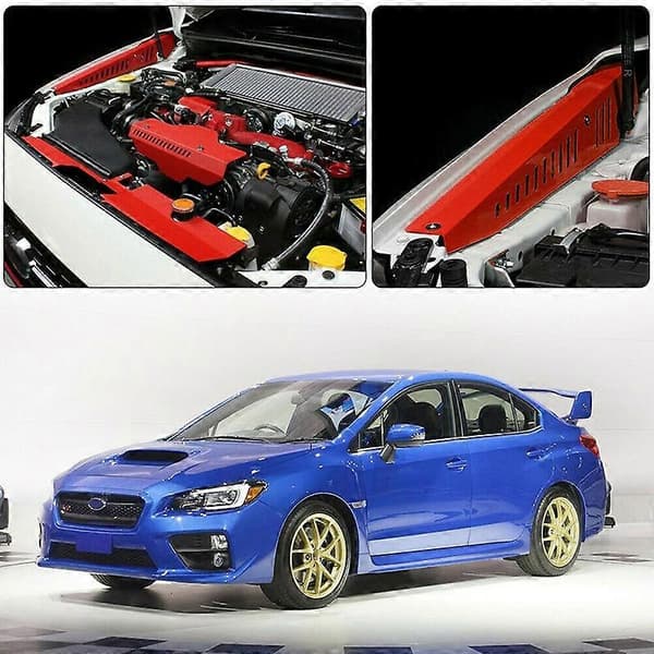 Fender Shrouds Kit Panelplade Motorrum med Hardware til Subaru WRX & STi 2015-2020, Rød Red