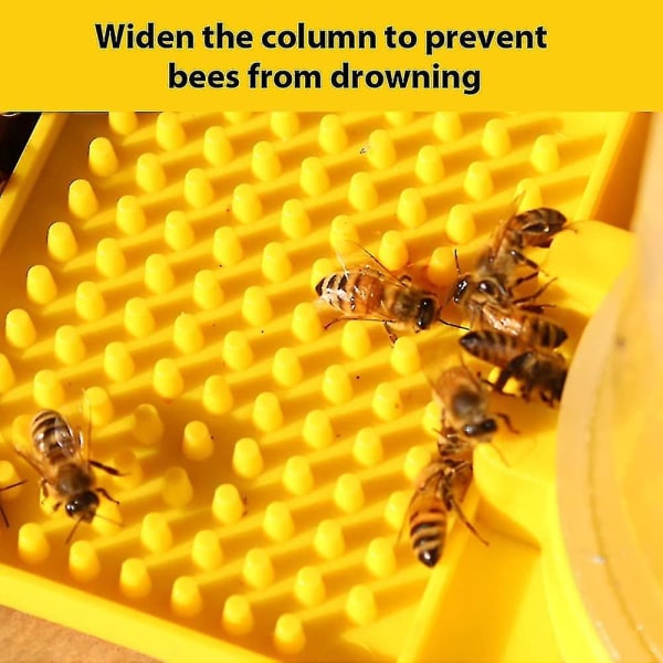 Mehiläissyöttölaitteet Mehiläispesä Mehiläishoitolaitteet Mehiläiset Muovinen kulho mehiläisjuomalle Keltainen pesä Design Fountain Automaattinen mehiläisjuomalaite 3 kpl