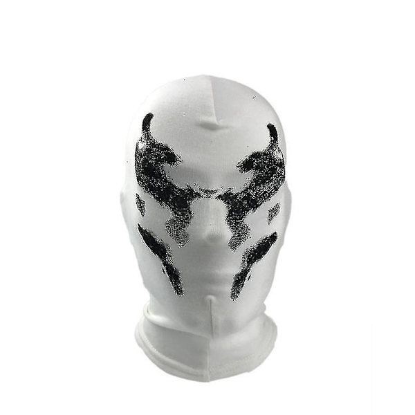 Halloween-joulu Inkblot-naamio Väriä vaihtava Watchmen Rorschach Walter Kovacs Cosplay Valkoinen Halloween-asujuhla Koko kasvot Päähine