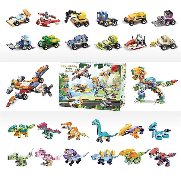 2022 Julekalender Nedtelling Kalendere Dinosaur Engineering Vehicle Blind Box Leker Gave