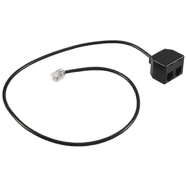 RJ9 4P4C han til dobbelt hun telefonadapterkabel Black