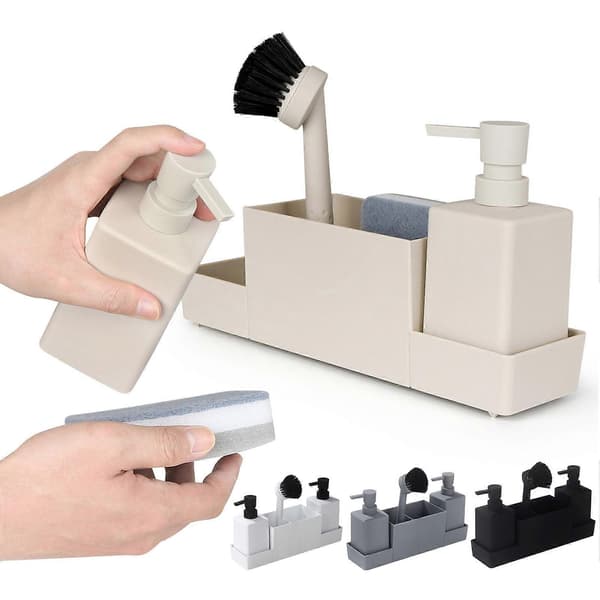 Multifunktionel Organizer – med Bakke & Genopfyldelige Flasker – til Hjemmet Grey