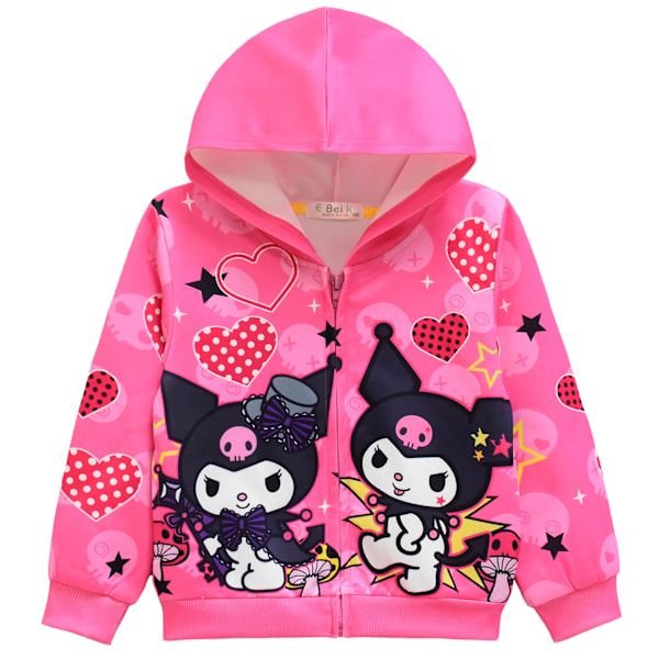 Tecknad digital barnteckning tryck Medium och stora barn dragkedja huvjacka sweatshirt style6 150