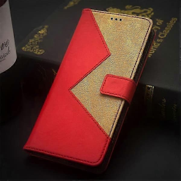 PU-läderfodral med kortfack för Fairphone 5 Red