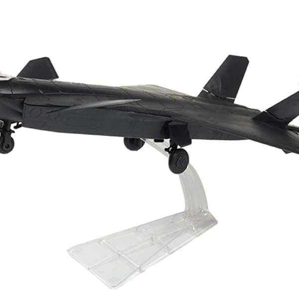 2025 1:72 Skala Utdanningsleketøy 4D Flymodell for Samleobjekter Borddekorasjon Gutter Black 29cm