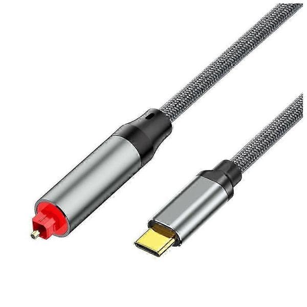 Type-C til fiberoptisk lydkabel, USB-C til SPDIF fiberoptisk kabel, TV til forsterker, bærbar PC til lydkortadapterkabel
