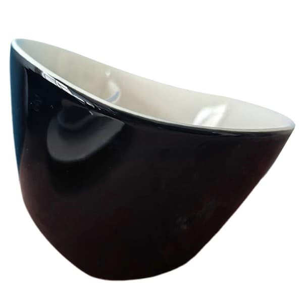 Vippe-til-bryg tekop med si, nem tebrygger til løs te, 2-i-1 porcelænstekop med si Black