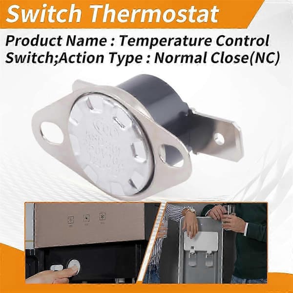 Temperaturkontrollbrytare Termostat, 125°C NC, AC 250V 10A