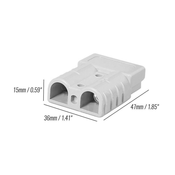 10 st för Anderson Style Plug Connectors Dc 50a 12-24v 6awg Dubbelpolig Med Kopparkontakt Connect -tt